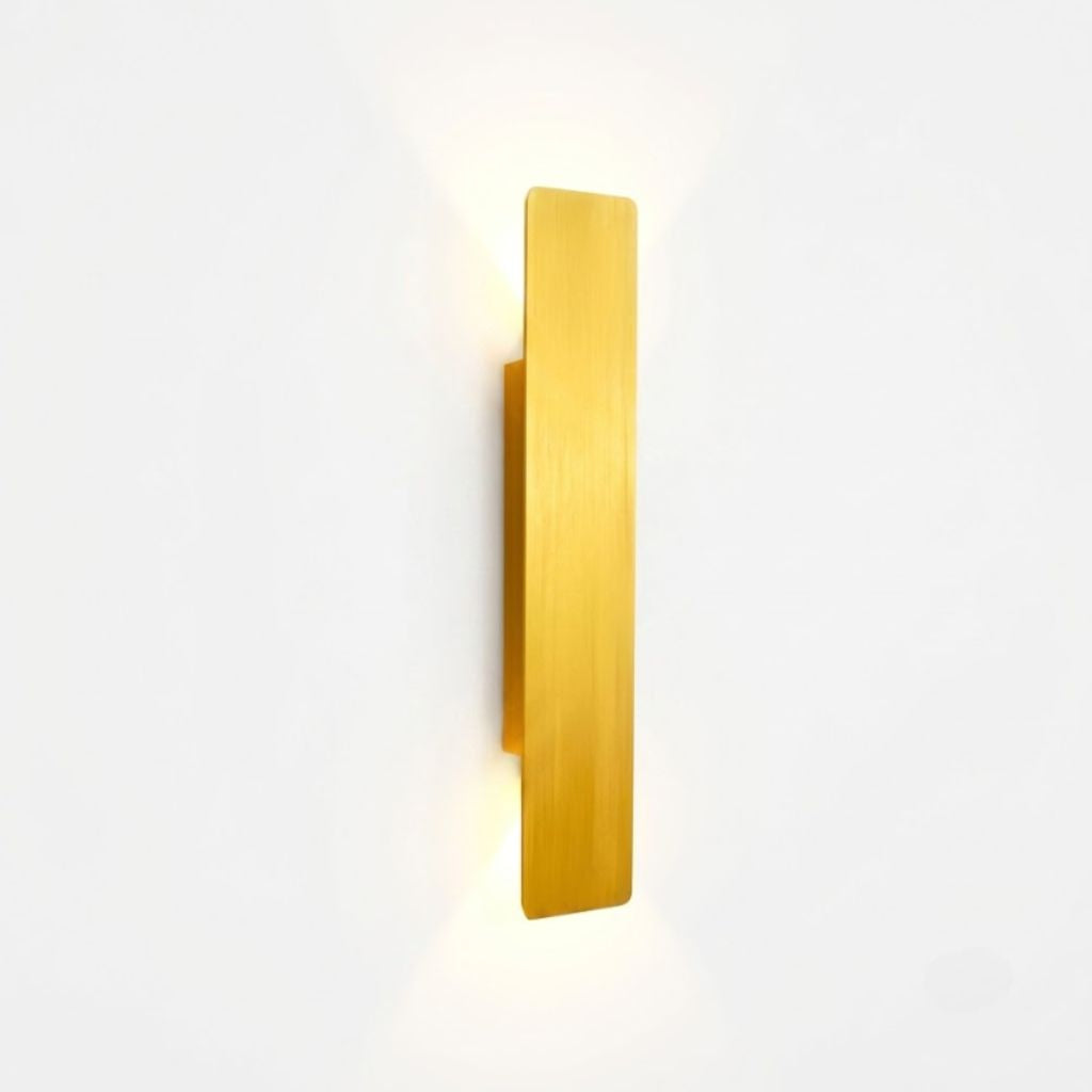 Aluminium-Wandleuchte in Goldoptik, IP65 wasserdichte LED-Außenbeleuchtung für Garten, Balkon und Terrasse, 6 W, 18 W, 24 W | Sansoti