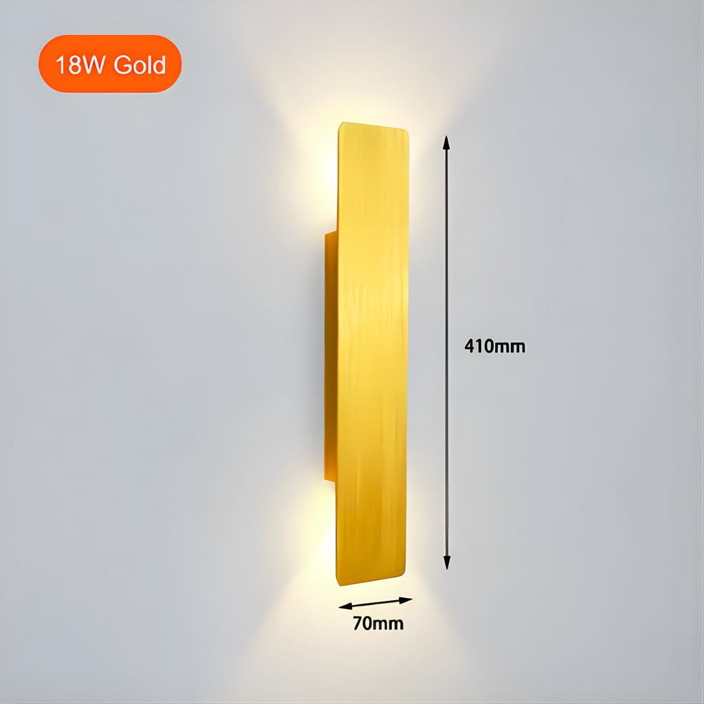 Goldene Außenwandleuchte LED Wasserdicht Aluminium Fassadenbeleuchtung Modern | Restfield