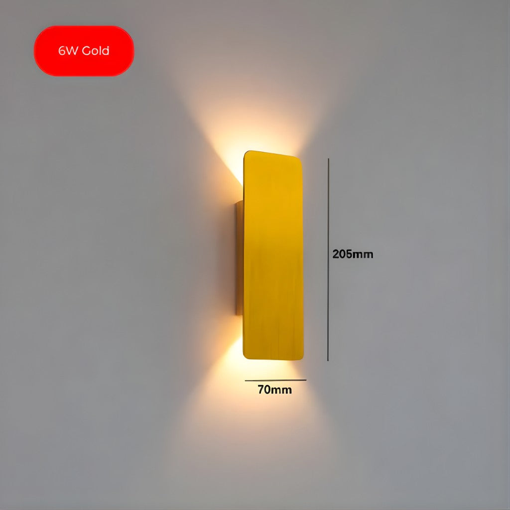 Goldene Außenwandleuchte LED Wasserdicht Aluminium Fassadenbeleuchtung Modern | Restfield
