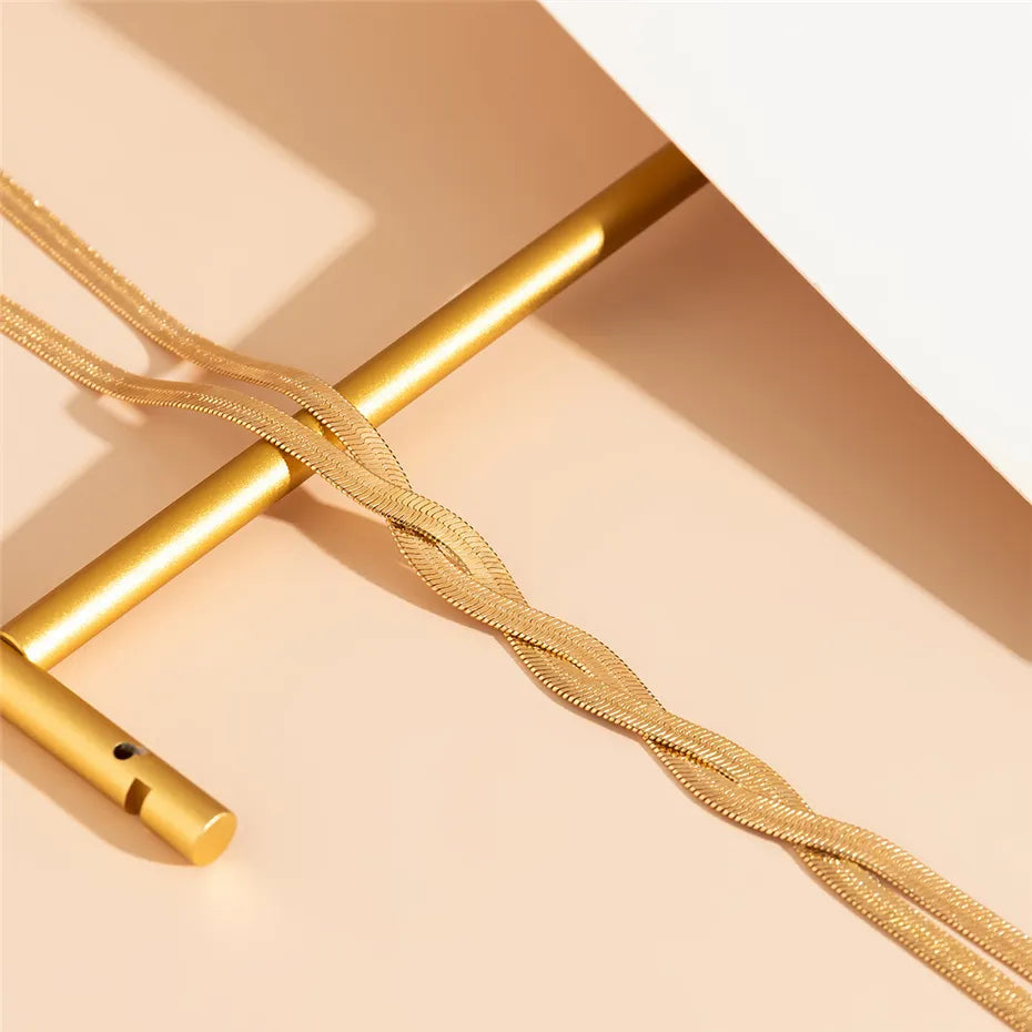 Verstelbare Slangenketting Halssieraad Goud Zilver Elegant Design | Sansoti