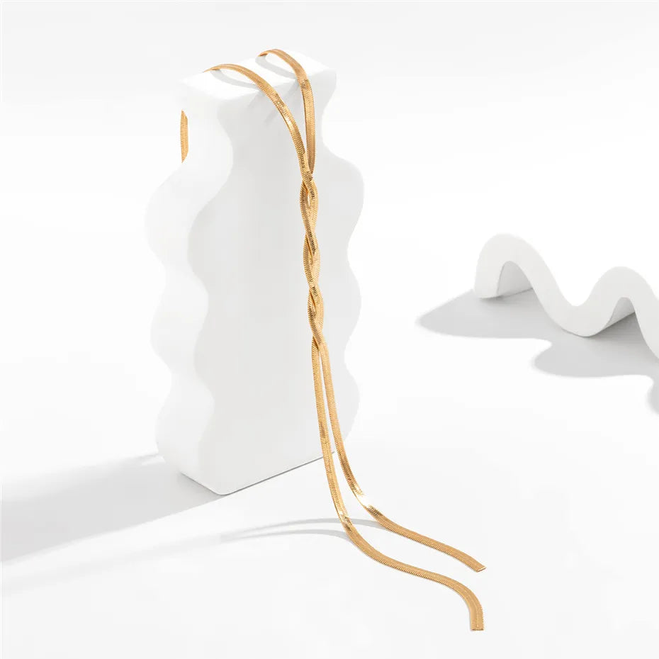 Verstelbare Slangenketting Halssieraad Goud Zilver Elegant Design | Sansoti