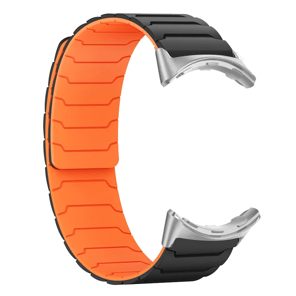 Silikon-Smartwatch-Armband mit Magnetverschluss, 41 mm, 45 mm, verstellbares Sportarmband, Uhrenarmband | Sansoti
