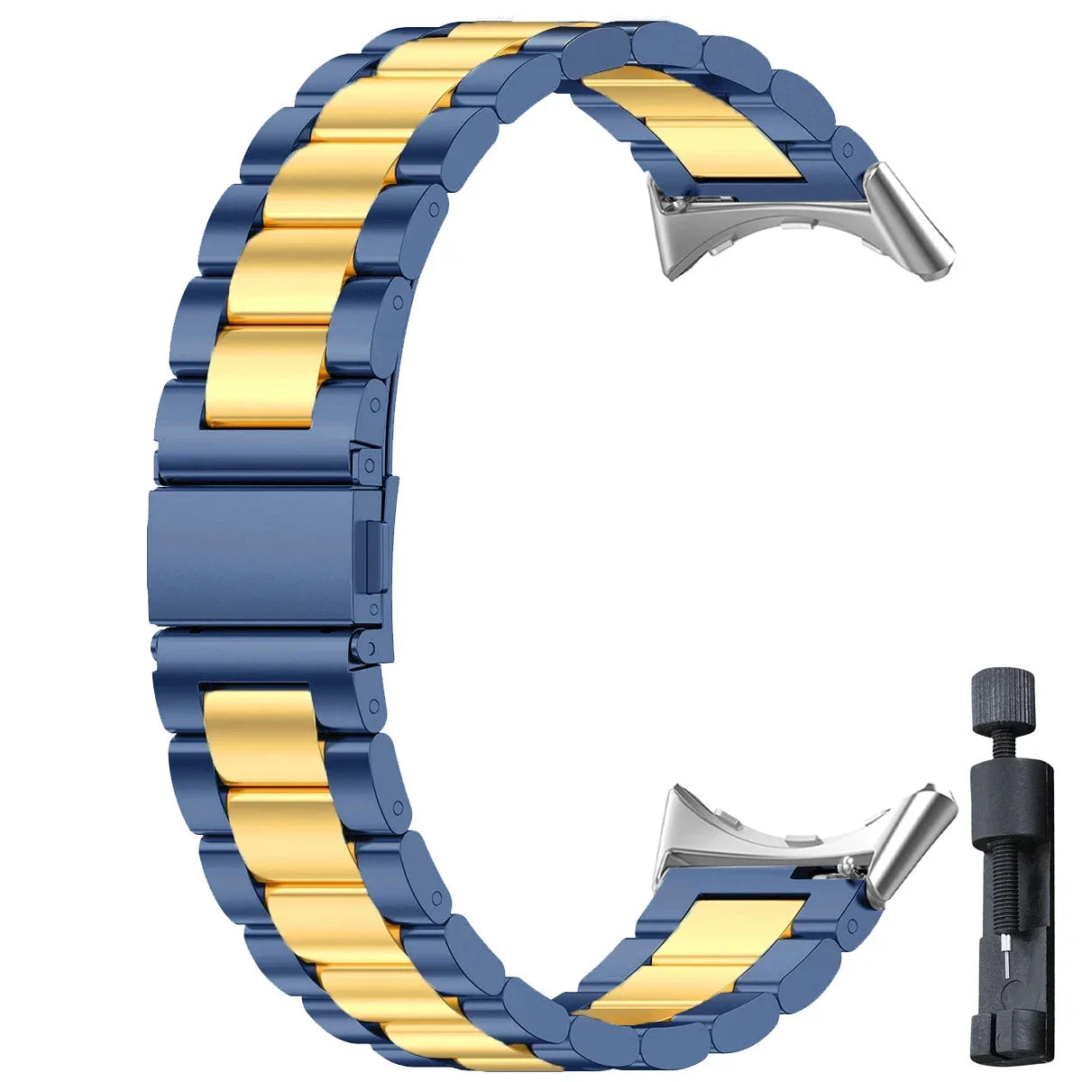 Smartwatch-Armband aus Edelstahl mit verstellbaren Gliedern für 41-mm- und 45-mm-Uhren, eleganter Stil | Sansoti