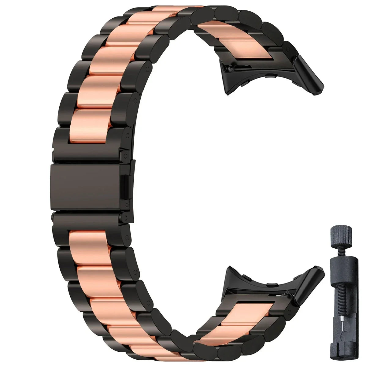 Smartwatch-Armband aus Edelstahl mit verstellbaren Gliedern für 41-mm- und 45-mm-Uhren, eleganter Stil | Sansoti