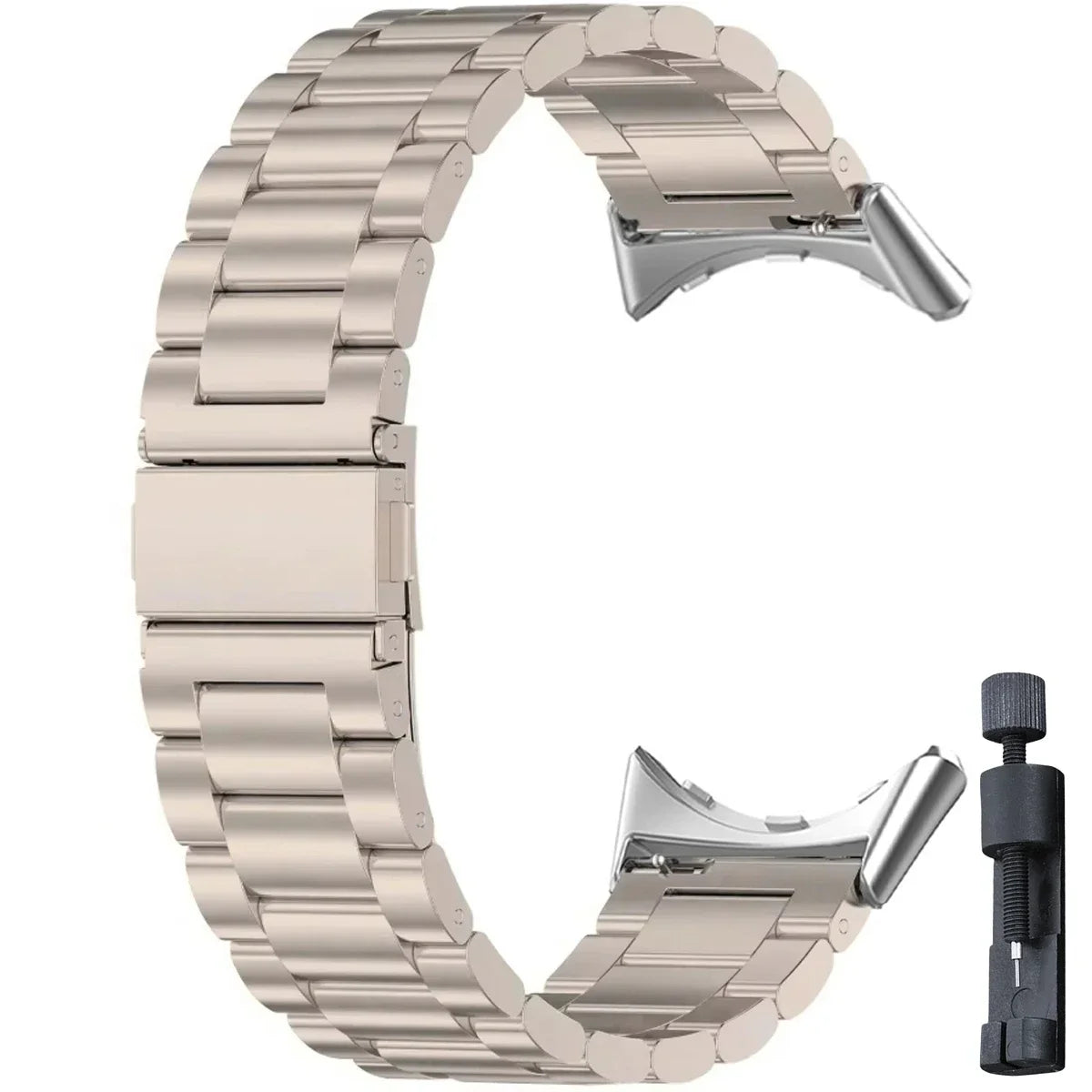 Smartwatch-Armband aus Edelstahl mit verstellbaren Gliedern für 41-mm- und 45-mm-Uhren, eleganter Stil | Sansoti