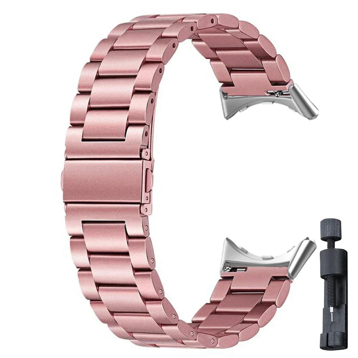 Smartwatch-Armband aus Edelstahl mit verstellbaren Gliedern für 41-mm- und 45-mm-Uhren, eleganter Stil | Sansoti