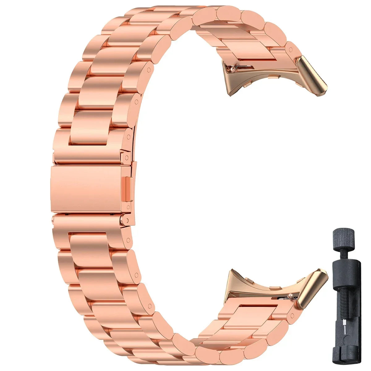 Smartwatch-Armband aus Edelstahl mit verstellbaren Gliedern für 41-mm- und 45-mm-Uhren, eleganter Stil | Sansoti