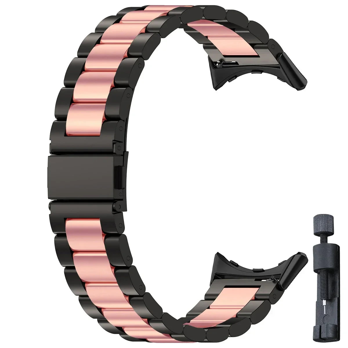 Smartwatch-Armband aus Edelstahl mit verstellbaren Gliedern für 41-mm- und 45-mm-Uhren, eleganter Stil | Sansoti