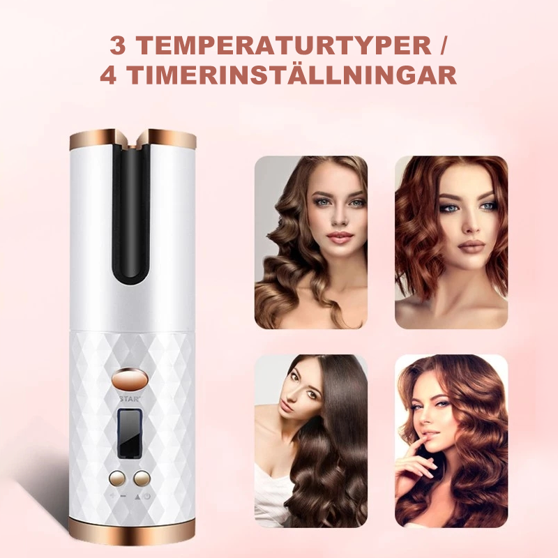 Draadloze Automatische Krultang met Keramische Coating Temperatuurregeling 150-200°C voor Perfect Gevormde Krullen | Sansoti
