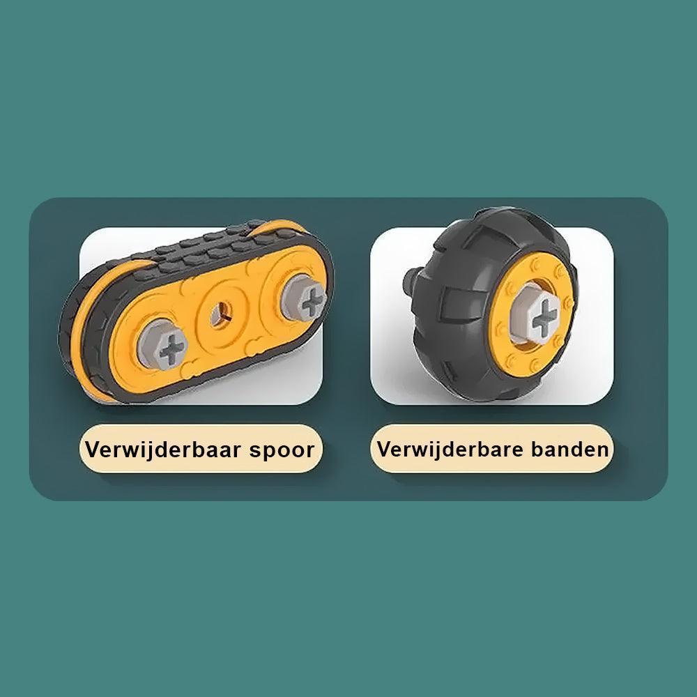 Educatief Bouwspeelgoed Graafmachine met Schroevendraaier voor Motoriekontwikkeling en Constructief Spelen | Sansoti
