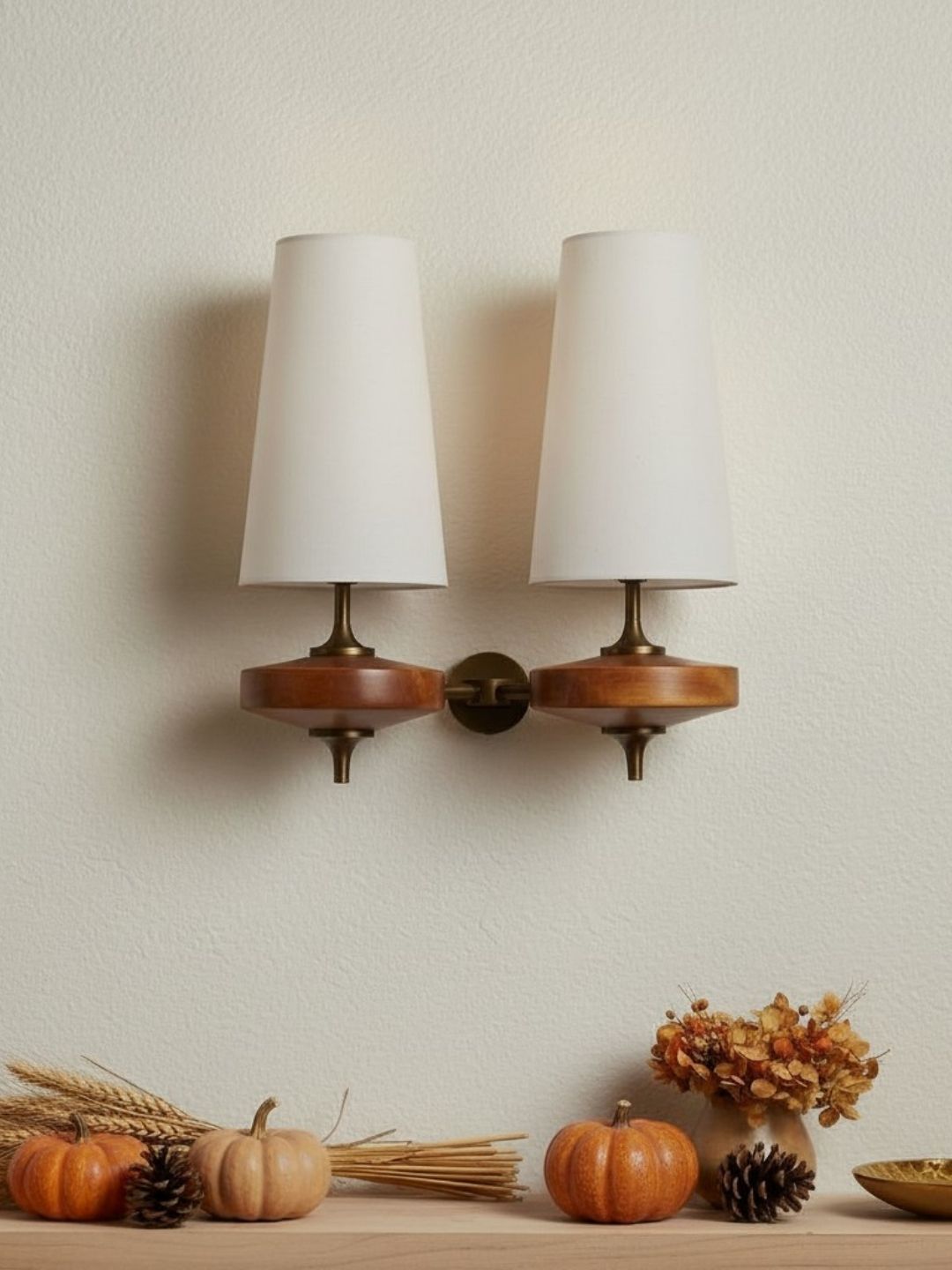 Retro Wandlamp met Stoffen Kap – Vintage Verlichting voor Slaapkamer | Sansoti