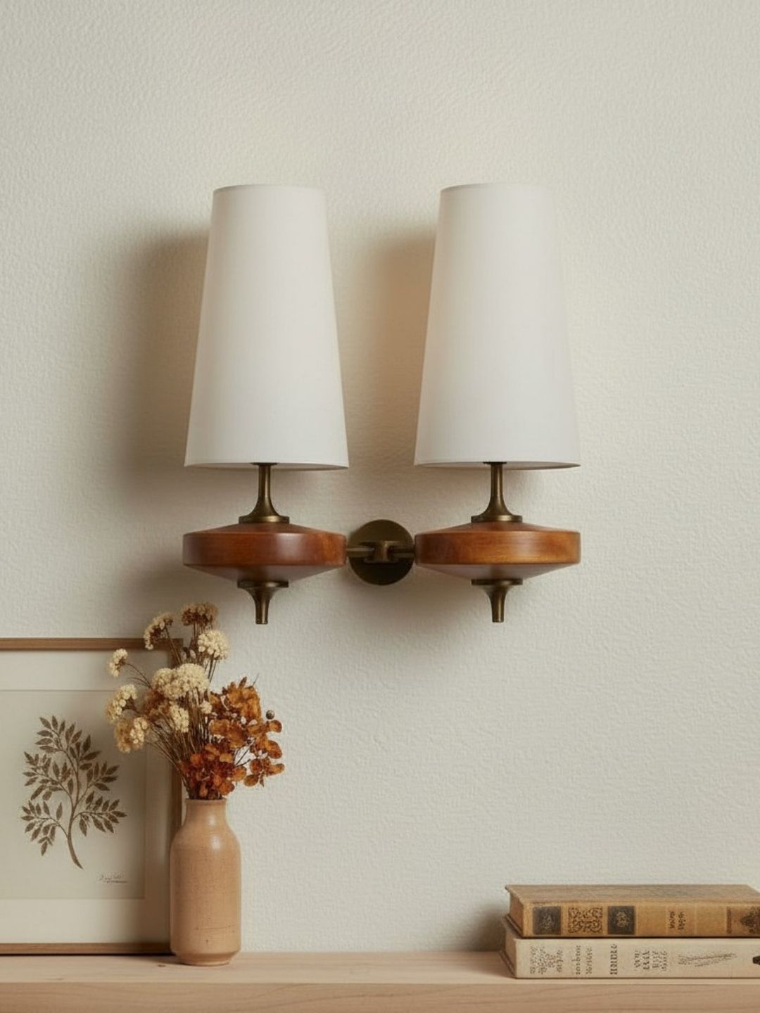 Retro Wandlamp met Stoffen Kap – Vintage Verlichting voor Slaapkamer | Sansoti