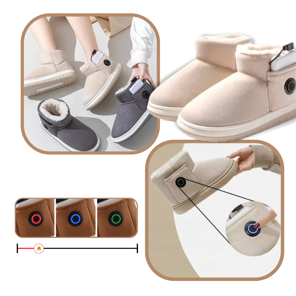 Verwarmde Winterschoenen met Grafeen Technologie 3 Warmtestanden Oplaadbare Accu Zachte Voering Lichtgewicht Comfortabel Draagbaar Verstelbare Temperatuur | Sansoti