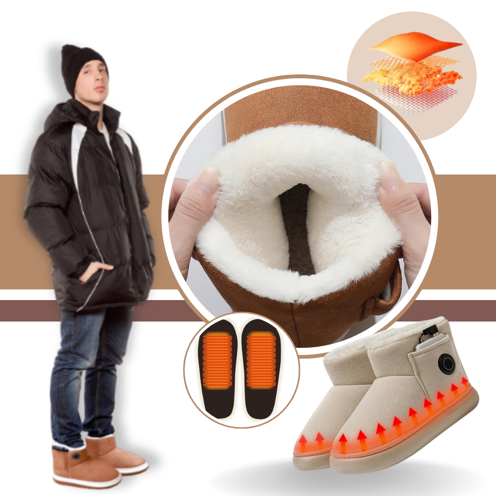 Verwarmde Winterschoenen met Grafeen Technologie 3 Warmtestanden Oplaadbare Accu Zachte Voering Lichtgewicht Comfortabel Draagbaar Verstelbare Temperatuur | Sansoti