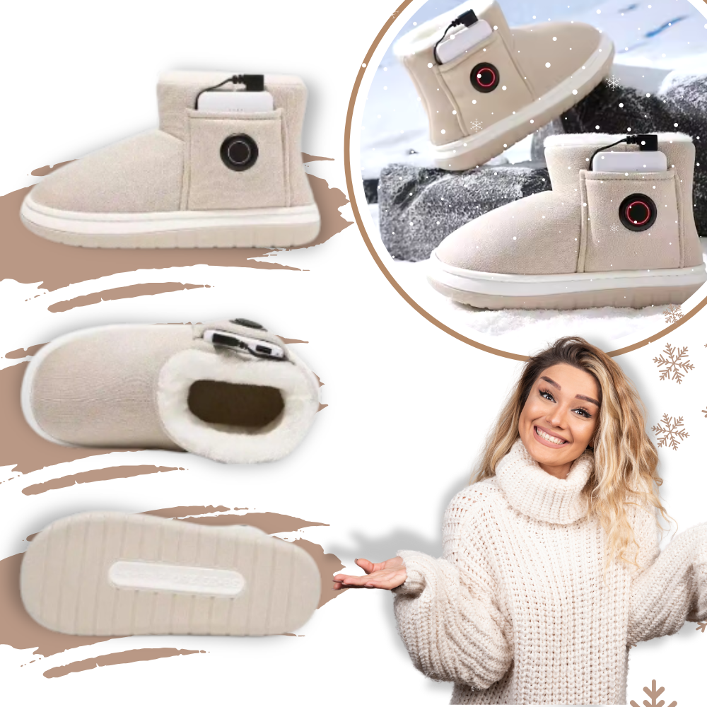 Verwarmde Winterschoenen met Grafeen Technologie 3 Warmtestanden Oplaadbare Accu Zachte Voering Lichtgewicht Comfortabel Draagbaar Verstelbare Temperatuur | Sansoti