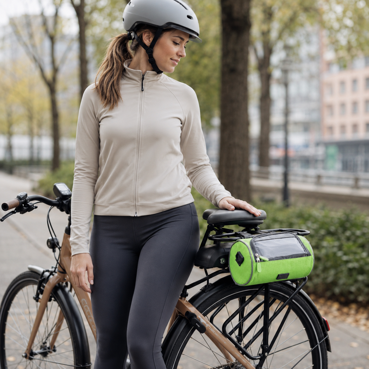 Fahrrad-Lenkertasche mit Handyfenster, wasserdicht, schwarz-blau, Touchscreen-Schutz, sicher unterwegs mit dem Fahrrad | Sansoti