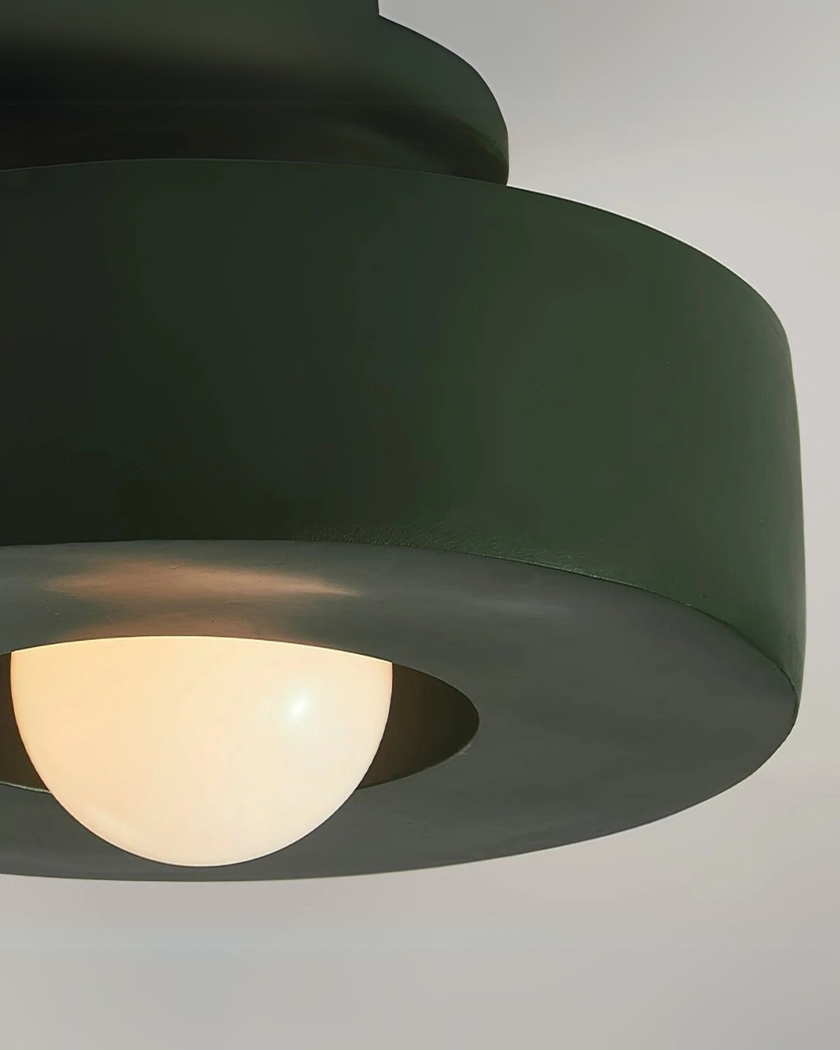Moderne runde Deckenleuchte aus Resin mit integrierter LED – minimalistische Flush-Mount-Designlampe 30 cm | Restfield