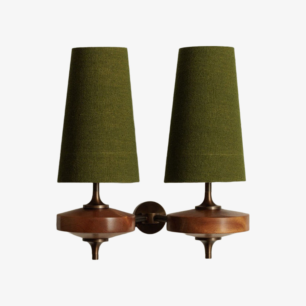 Retro Wandlamp met Stoffen Kap – Vintage Verlichting voor Slaapkamer | Sansoti