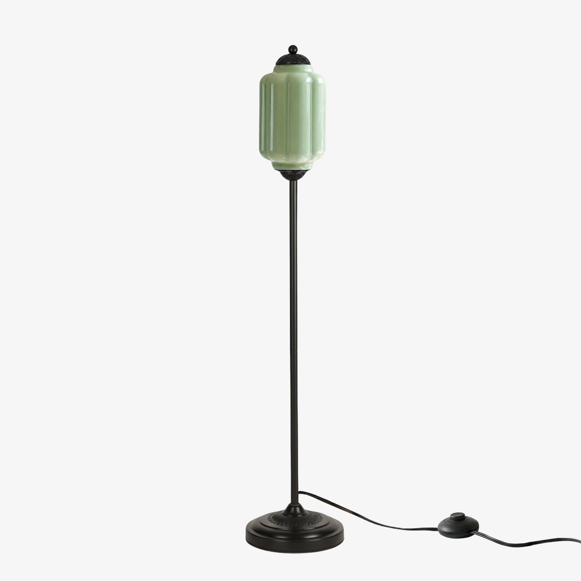 Decoratieve Glazen Pompoen Vloerlamp Retro Organische Stijl Woonkamer Staande Lamp | Sansoti