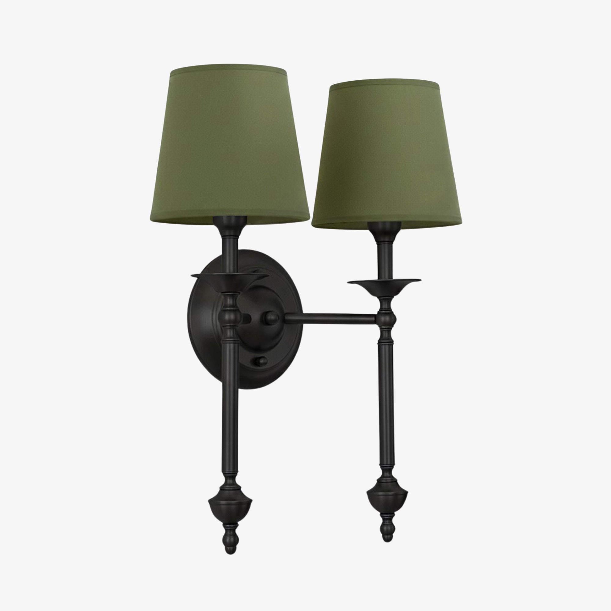 Stoffen Wandlamp met Vintage Koperen Afwerking – Sfeervolle Verlichting voor Hal, Slaapkamer en Woonkamer | Sansoti