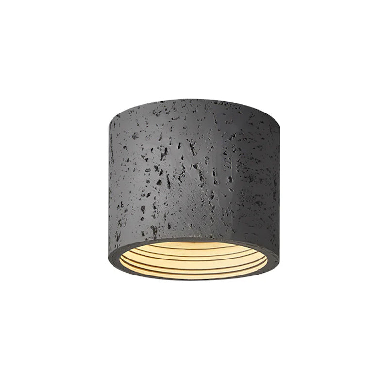 Cilindrische plafondlamp van travertijn – LED verlichting voor moderne interieurs | Sansoti