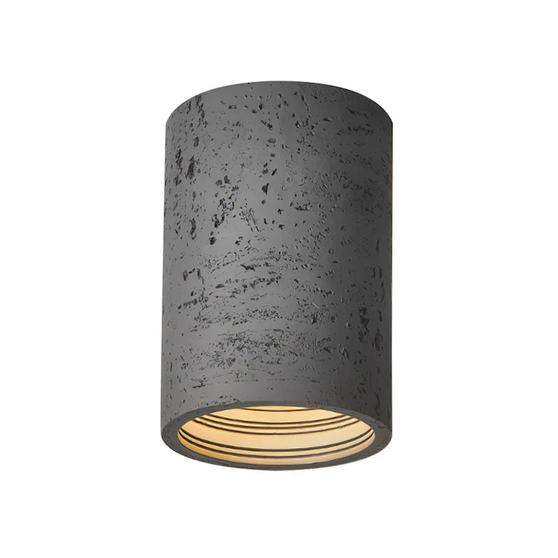 Cilindrische plafondlamp van travertijn – LED verlichting voor moderne interieurs | Sansoti