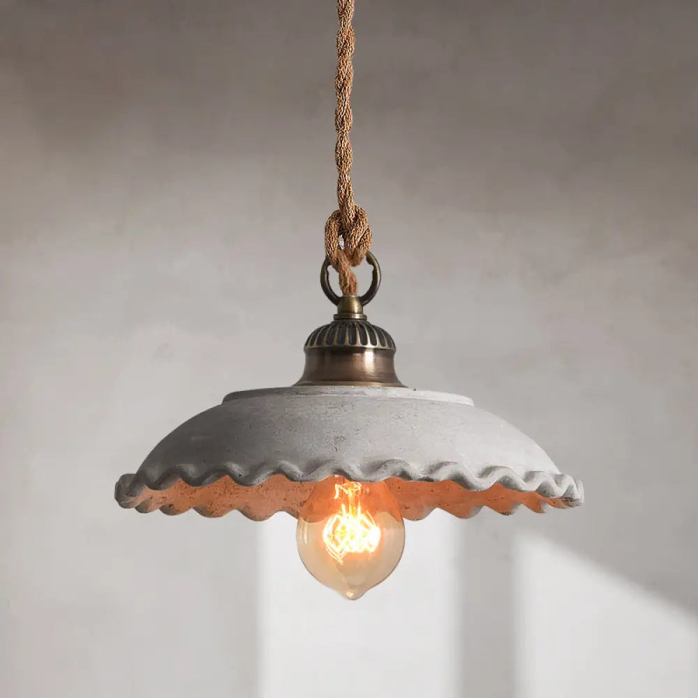 Betonowa lampa wisząca, szara, do jadalni, minimalistyczny design, oświetlenie sufitowe, skandynawskie, industrialne, E27 | Sansoti