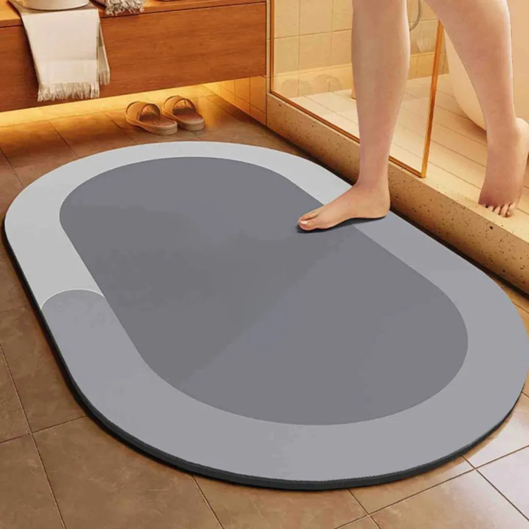 Tapis de bain à séchage rapide antidérapant en terre de diatomée 40-120 cm, salle de bains, douche et toilettes, confortable, sûr et absorbant | Sansoti