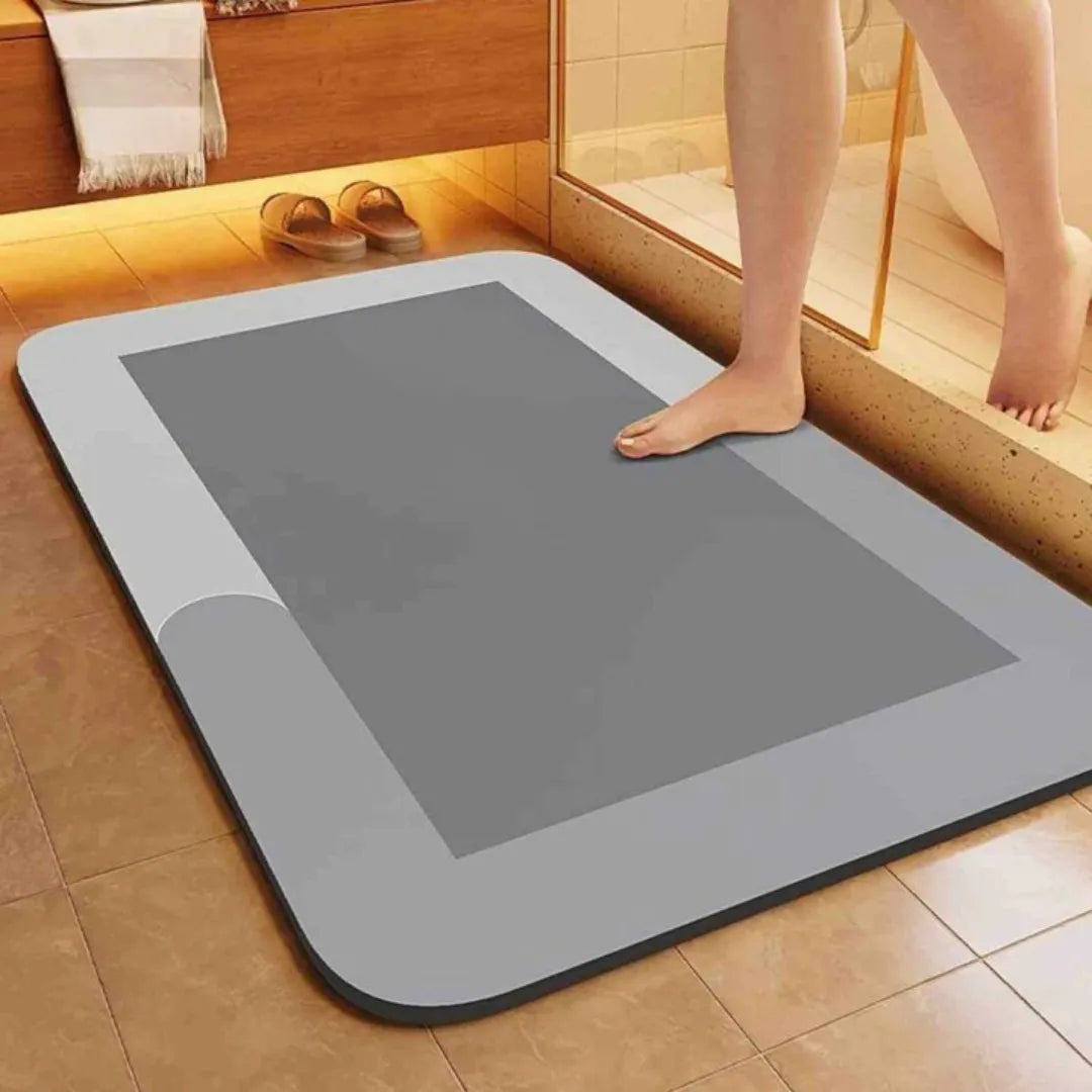 Tapis de bain à séchage rapide antidérapant en terre de diatomée 40-120 cm, salle de bains, douche et toilettes, confortable, sûr et absorbant | Sansoti