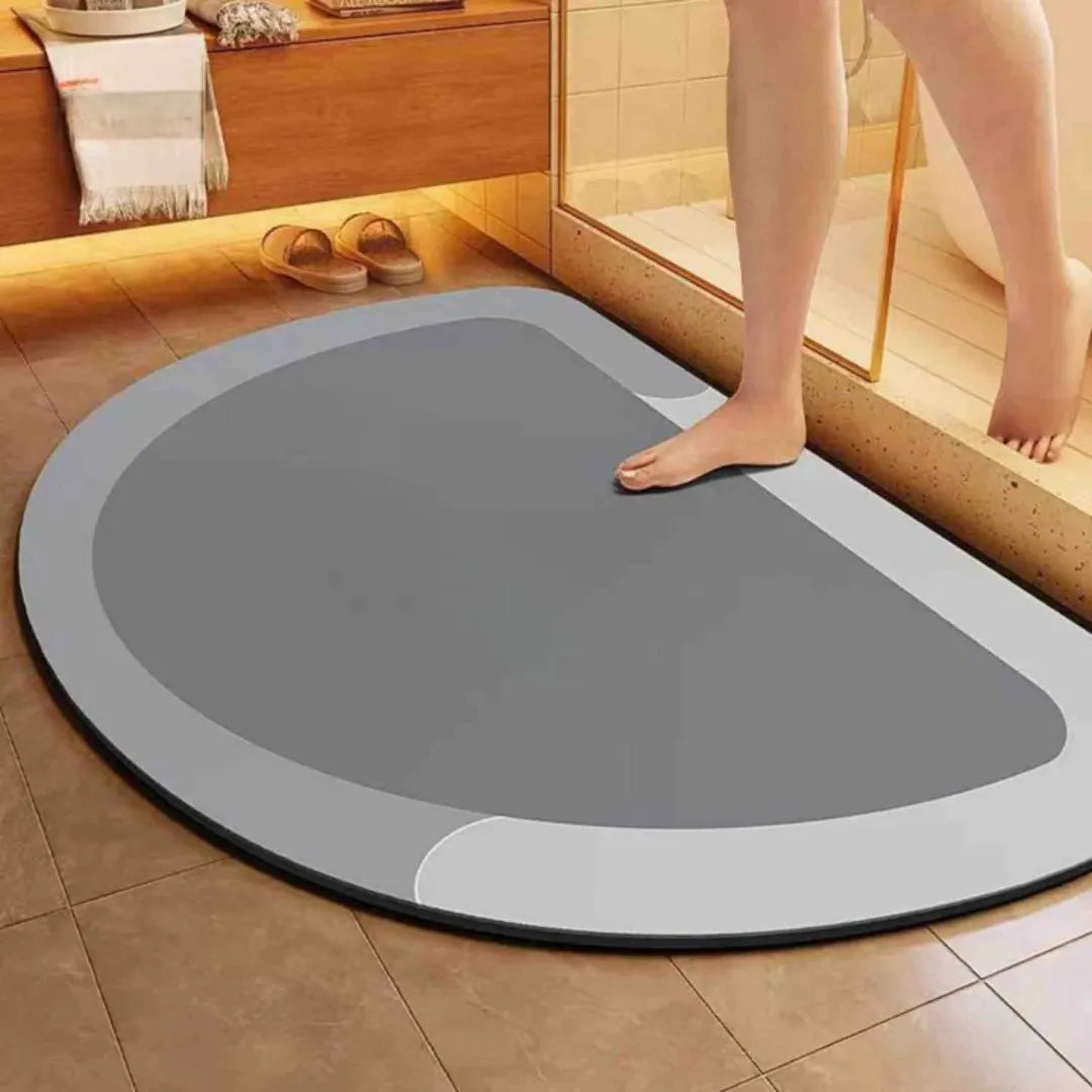 Tapis de bain à séchage rapide antidérapant en terre de diatomée 40-120 cm, salle de bains, douche et toilettes, confortable, sûr et absorbant | Sansoti