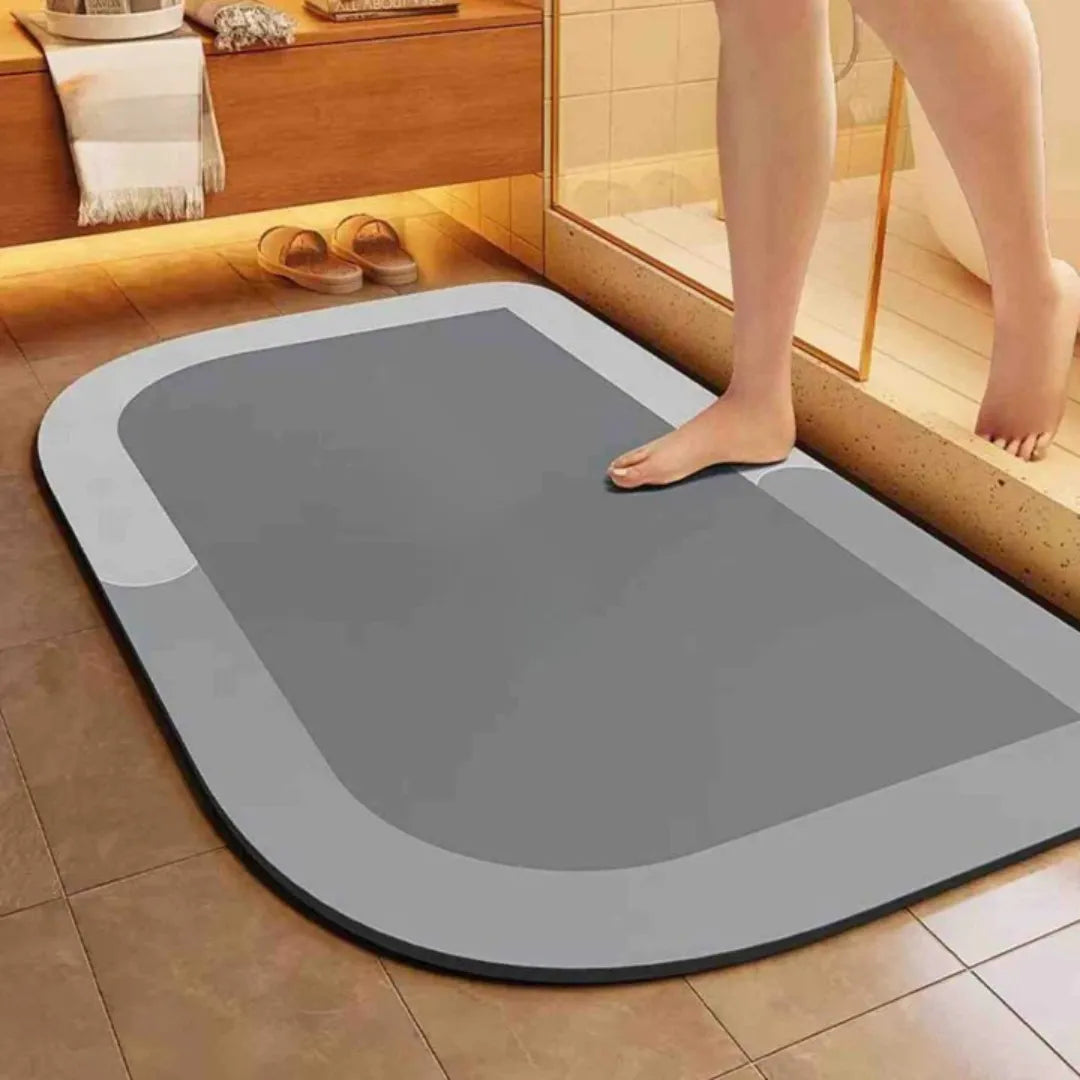 Tapis de bain à séchage rapide antidérapant en terre de diatomée 40-120 cm, salle de bains, douche et toilettes, confortable, sûr et absorbant | Sansoti