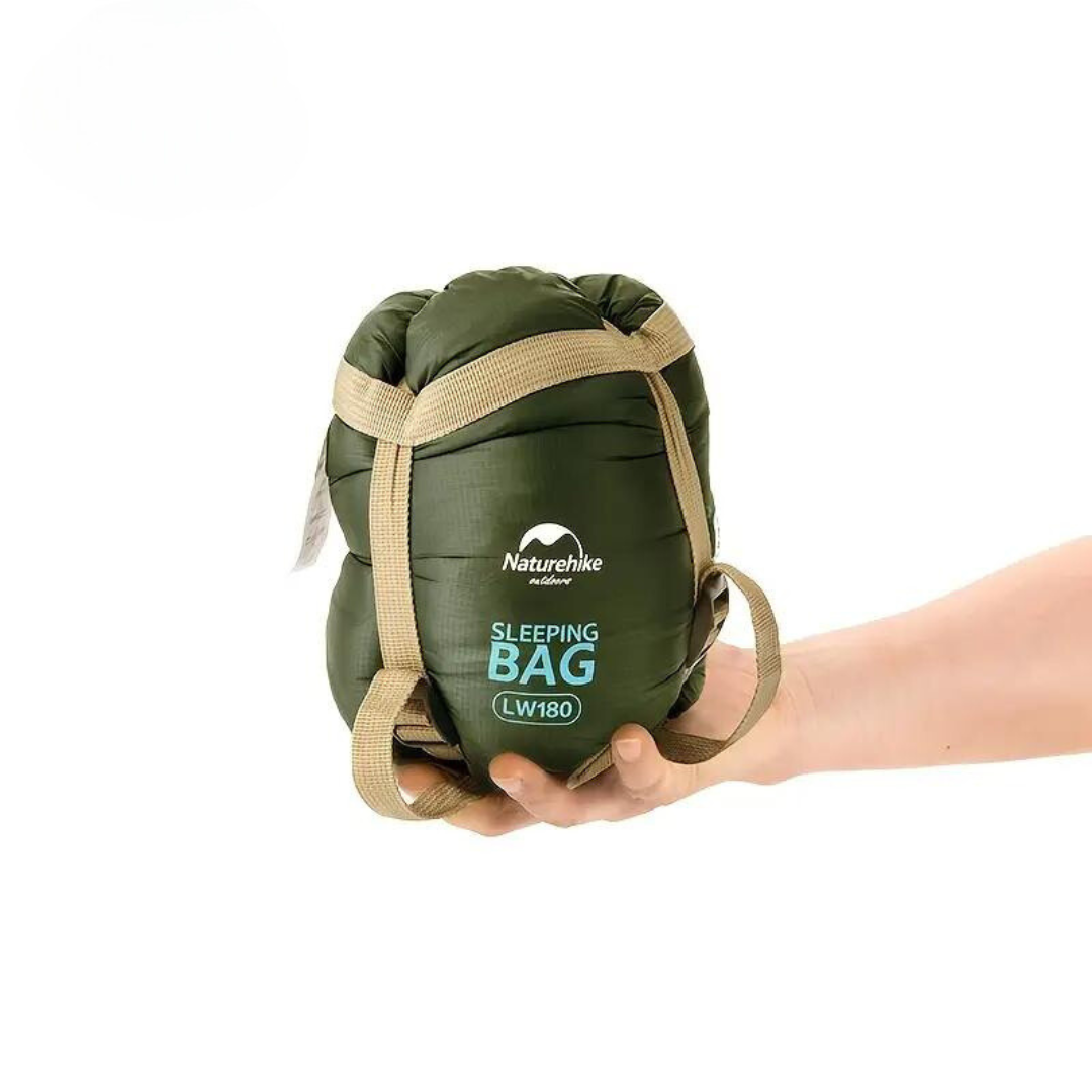 Compacte Slaapzak Groen Lichtgewicht Warm 3-Seizoenen Vulling Ademend Materiaal Backpacken Camping | Sansoti
