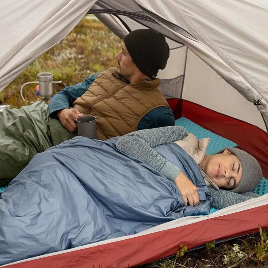 Compacte Slaapzak Groen Lichtgewicht Warm 3-Seizoenen Vulling Ademend Materiaal Backpacken Camping | Sansoti