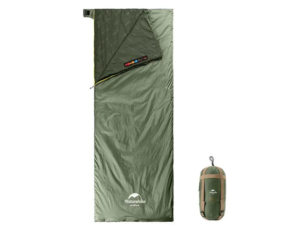 Compacte Slaapzak Groen Lichtgewicht Warm 3-Seizoenen Vulling Ademend Materiaal Backpacken Camping | Sansoti