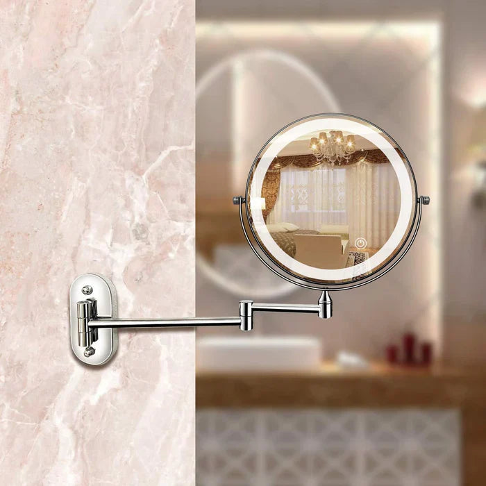 Miroir de maquillage LED éclairé pour salle de bain et maquillage | Grossissant et rechargeable | Restfield