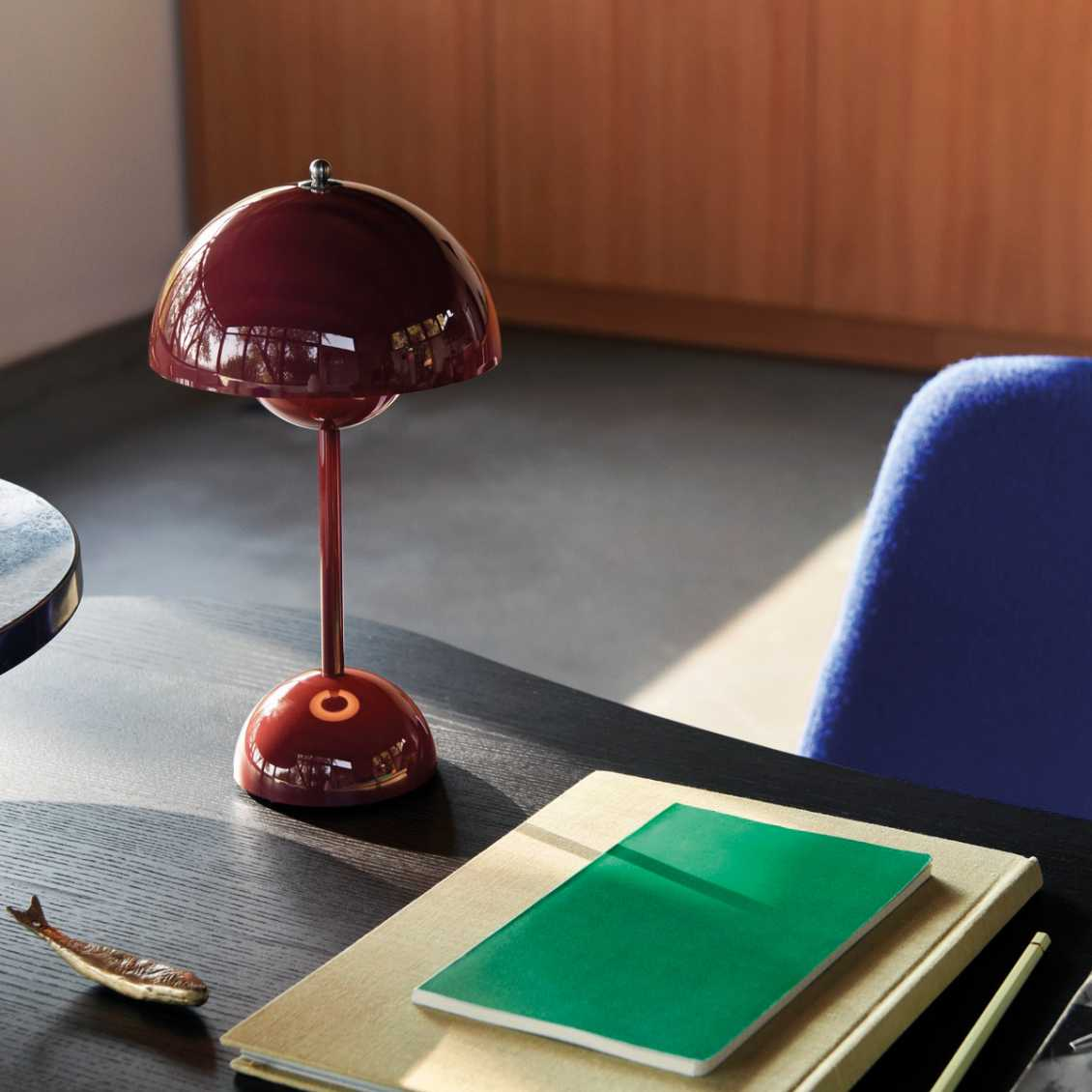 Tafellamp paddenstoel LED USB oplaadbaar draadloos nachtkastje bureau sfeerlicht interieur | Sansoti