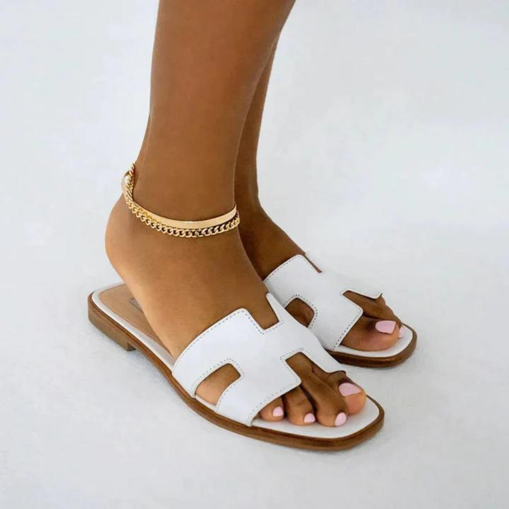 Dames Sandalen H-Profiel Vegan Leder Comfortabel Elegant Zomer Schoeisel | Sansoti