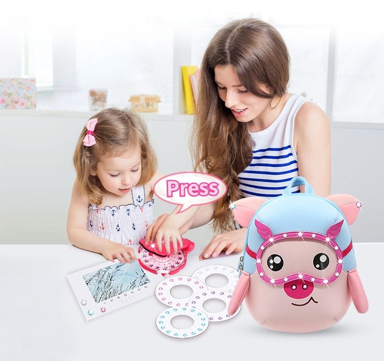 Haarstempel met Steentjes voor Kinderen 180 Kleurrijke Edelstenen Glitter Haaraccessoire Decoratie Set | Sansoti