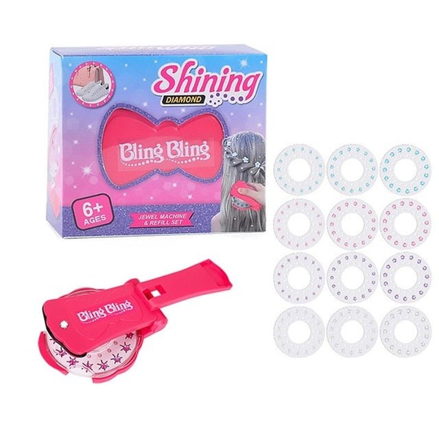 Haaraccessoire Applicator met Glinsterstenen voor Kinderen en Volwassenen Inclusief Sterren en Bloemen | Sansoti