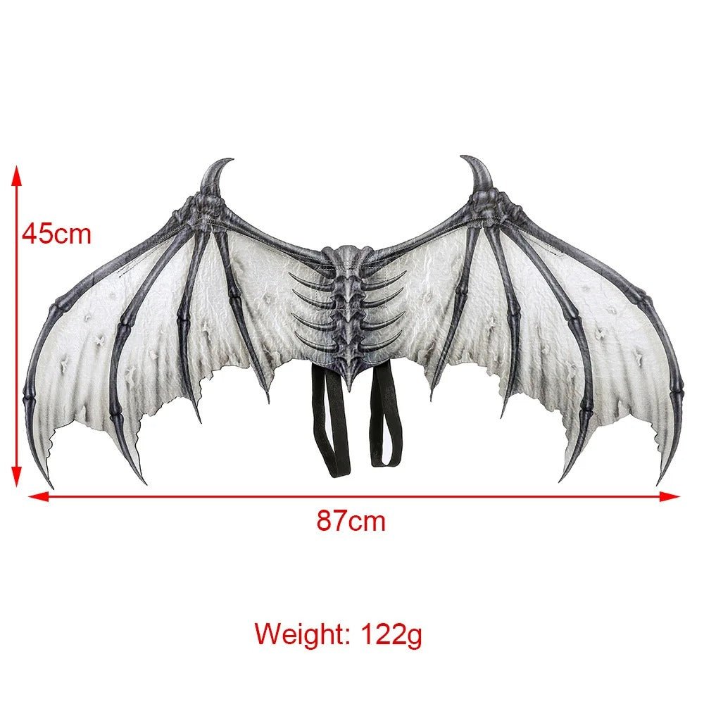 3D Wings Angel and Demon Cosplay Accessory Halloween Theme Party Costume Decoration Black White Carnival | Sansoti