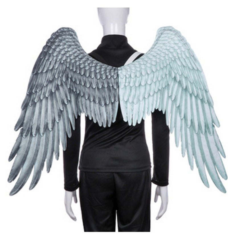 3D Wings Angel and Demon Cosplay Accessory Halloween Theme Party Costume Decoration Black White Carnival | Sansoti