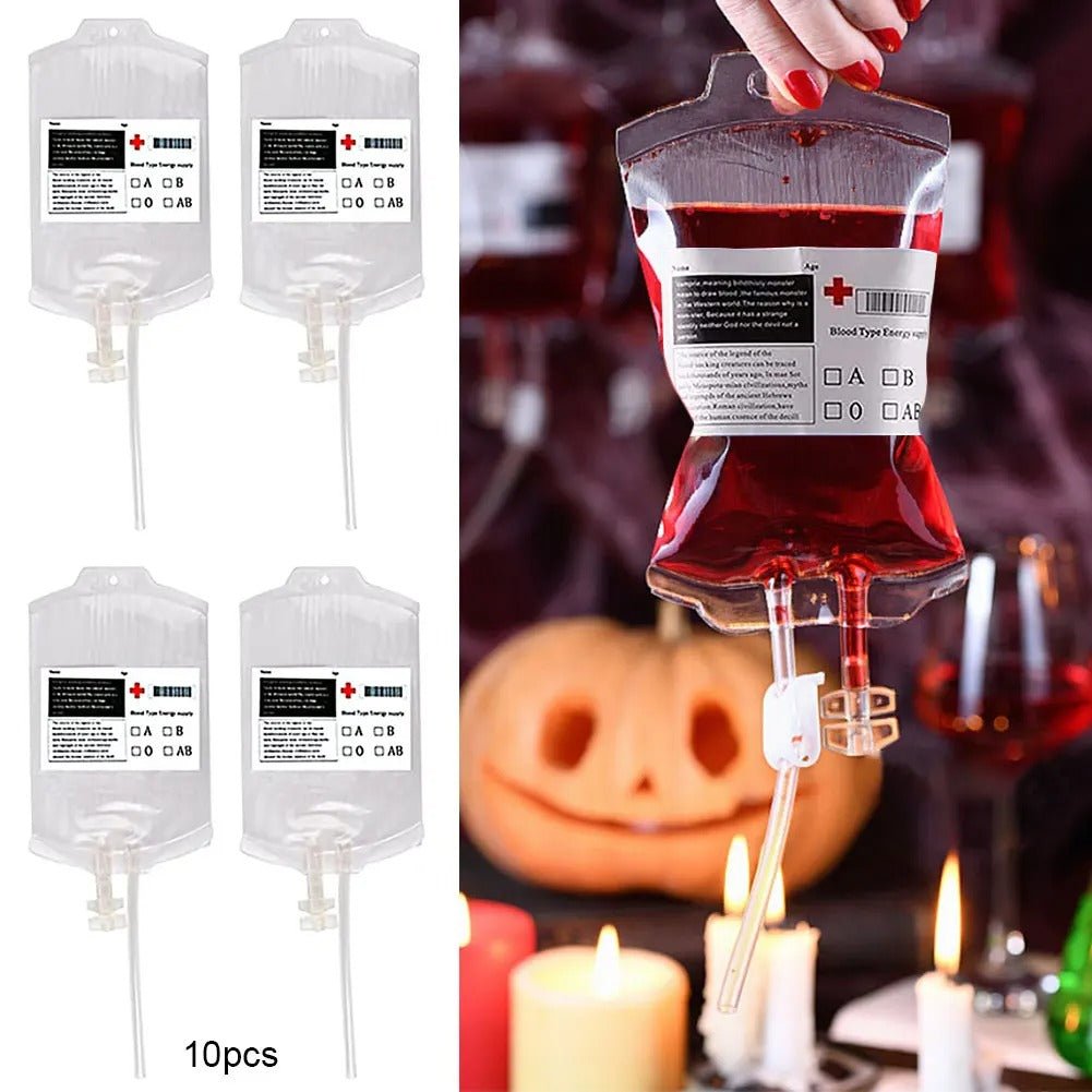 Herbruikbare Drinkzakjes Bloedzak Design 350ml Halloween Feest Decoratie Horror Thema Party Accessoire | Sansoti