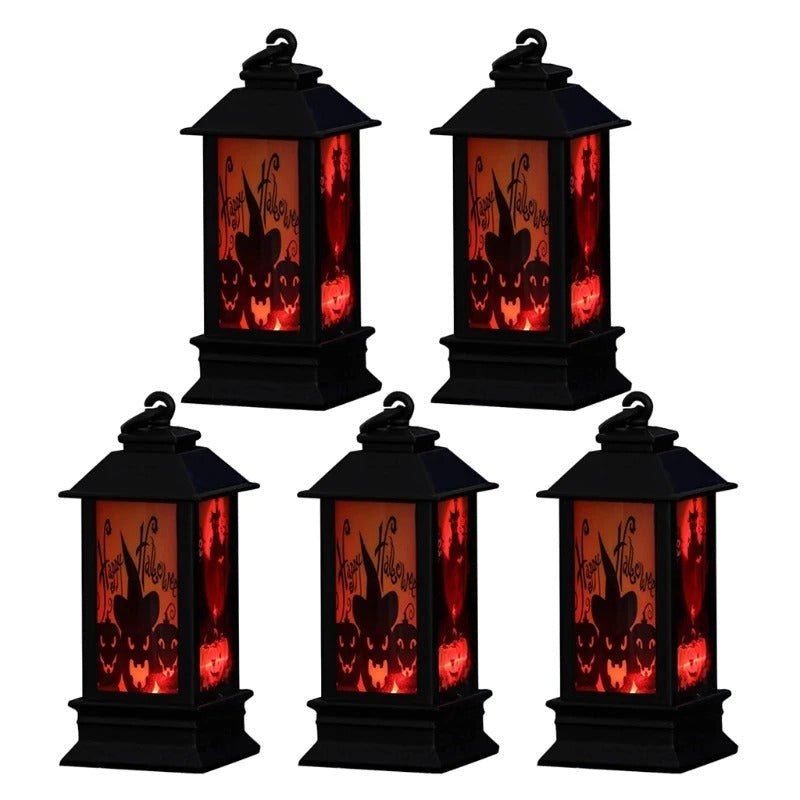 Decoratieve LED-lantaarn met Flakkerlicht Halloween Sfeerverlichting Binnen Buiten Tuin Tuindecoratie Sfeerlamp | Sansoti