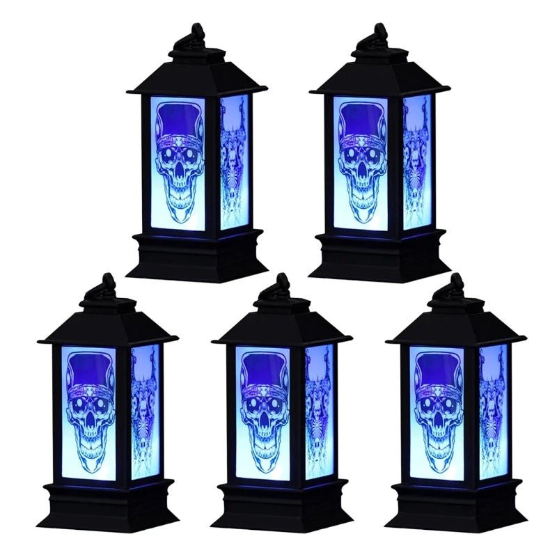 Decoratieve LED-lantaarn met Flakkerlicht Halloween Sfeerverlichting Binnen Buiten Tuin Tuindecoratie Sfeerlamp | Sansoti