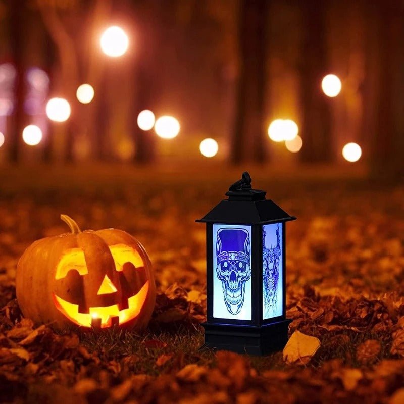 Decoratieve LED-lantaarn met Flakkerlicht Halloween Sfeerverlichting Binnen Buiten Tuin Tuindecoratie Sfeerlamp | Sansoti