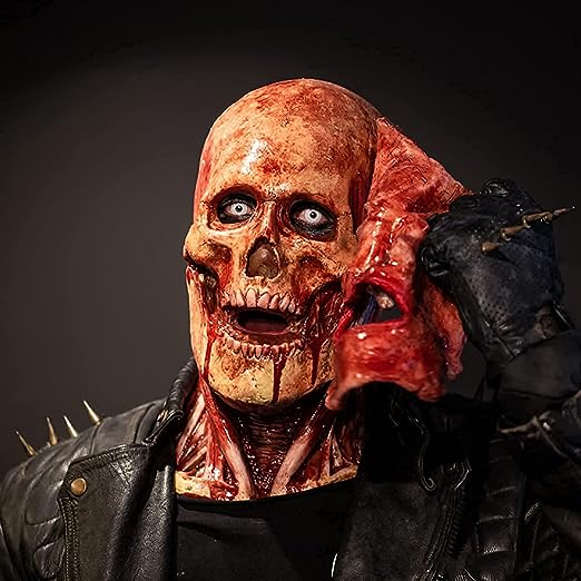 Dubbellaags Halloween Masker met Afneembaar Clowngezicht en Bewegende Kaak voor Volwassenen Carnaval | Sansoti