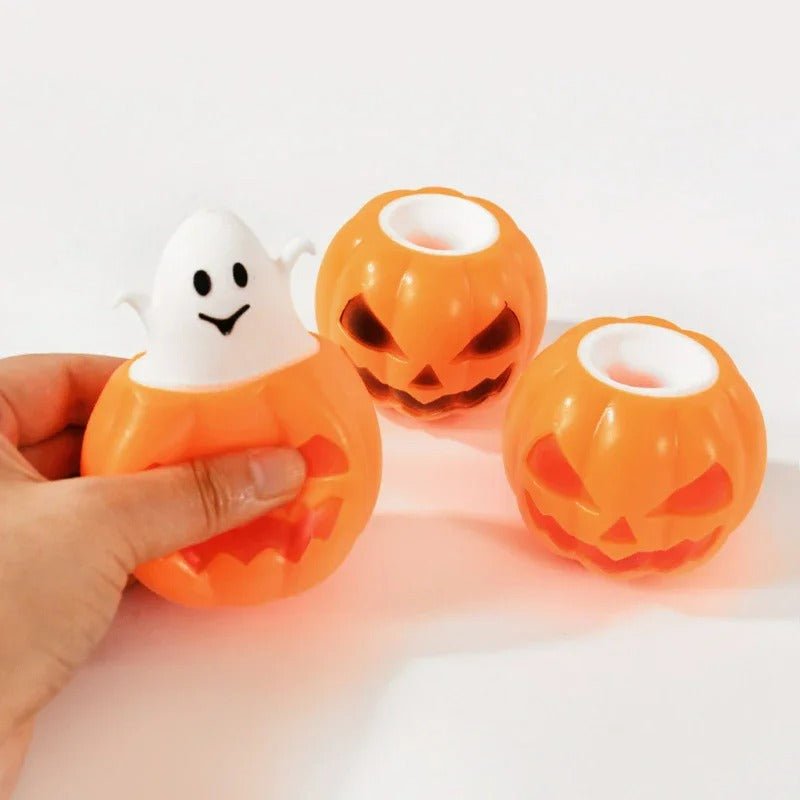 Pumpkin Squeeze Toy with Ghost Effect for Children Stress Relief Fidget Toy Sensory Relaxation | Sansoti