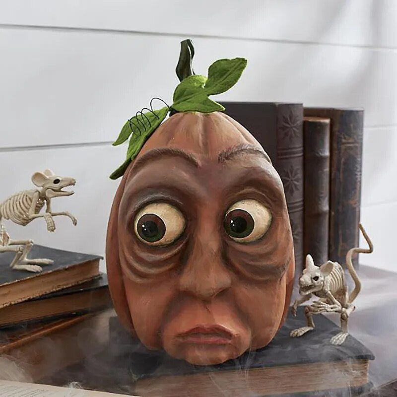 Figurka dyniowa Dekoracja ogrodowa Halloween Żywica Odporna na warunki atmosferyczne Zabawna Ozdoba ogrodowa Dekoracja imprezowa Dekoracja zewnętrzna | Sansoti