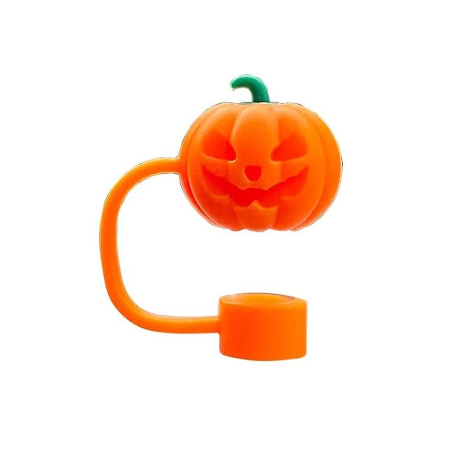Tapones de silicona para pajitas, Halloween, 10mm - 5 unidades, tapones reutilizables para vasos, botellas y batidos | Sansoti