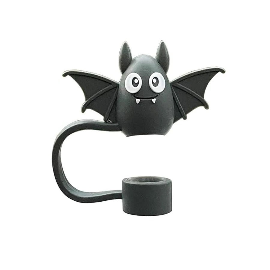 Tapones de silicona para pajitas, Halloween, 10mm - 5 unidades, tapones reutilizables para vasos, botellas y batidos | Sansoti